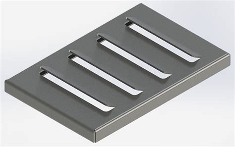 solidworks sheet metal louvers|standard louver sizes sheet metal.